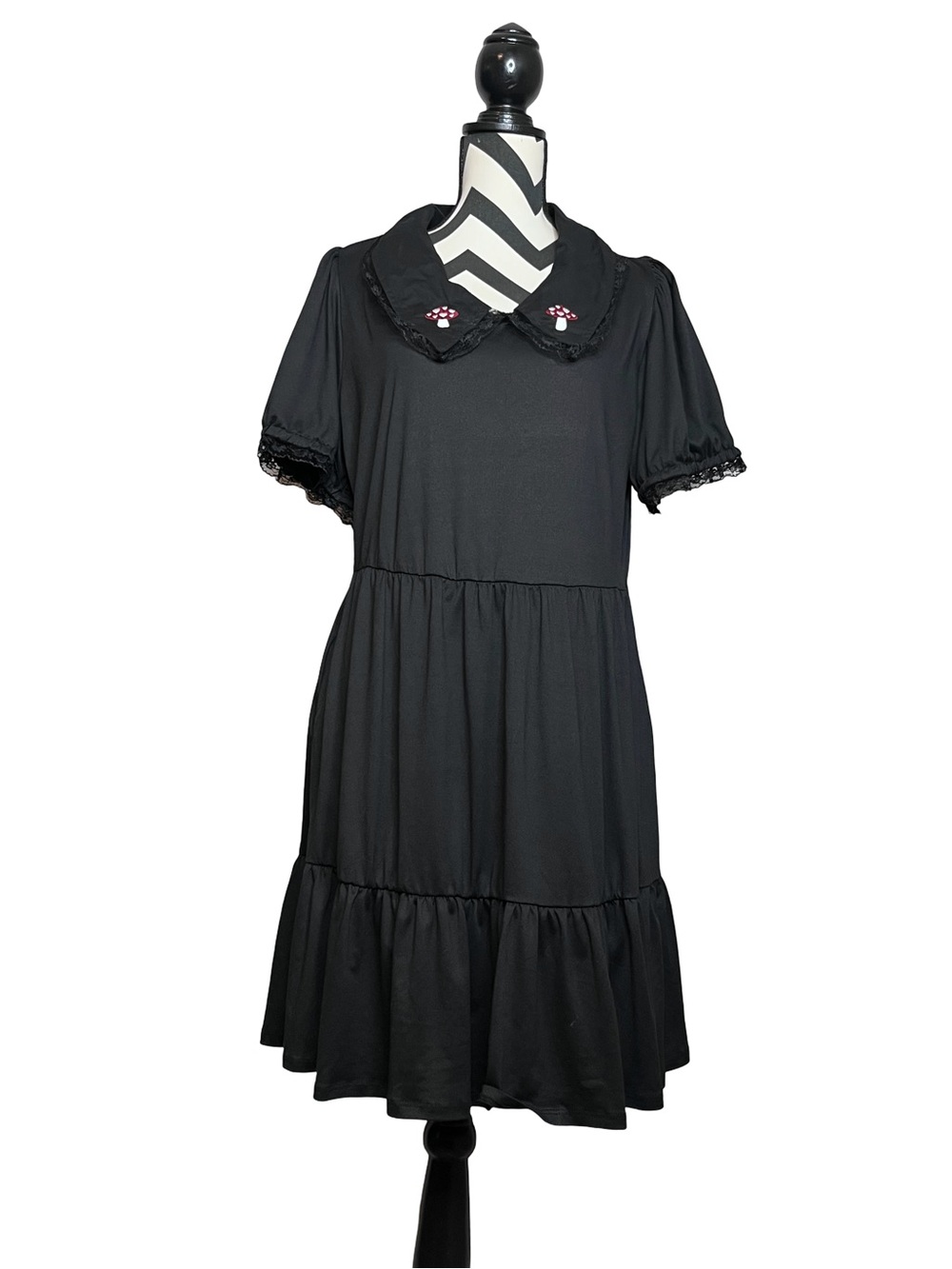 Hot Topic Mushroom Whimsigoth Tiered Babydoll Dress Sz 2X